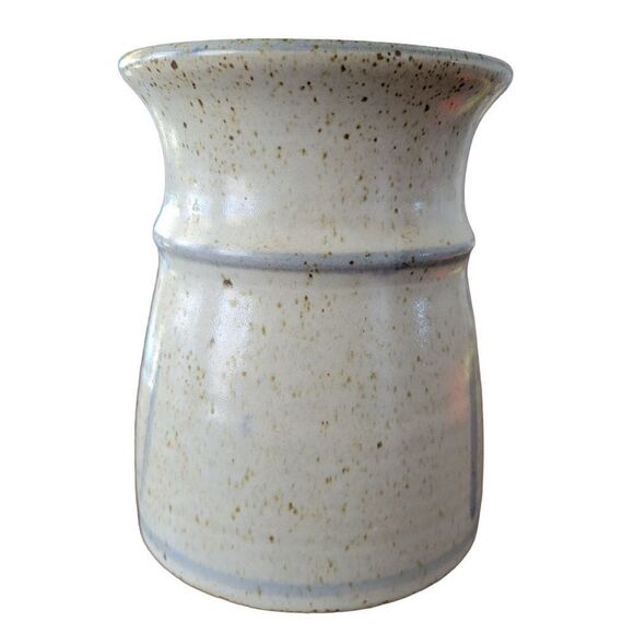 Vintage Korn Pottery Studio Speckled Stoneware Ceramic Vase - Picture 3 of 9